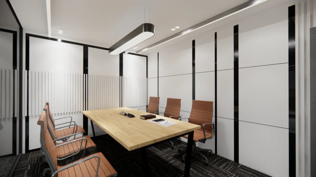 Conference room with office architecture design and corporate office architecture layout