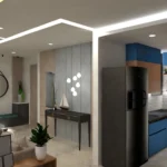 Modern common area interior design by residential interior designers near me in delhi
