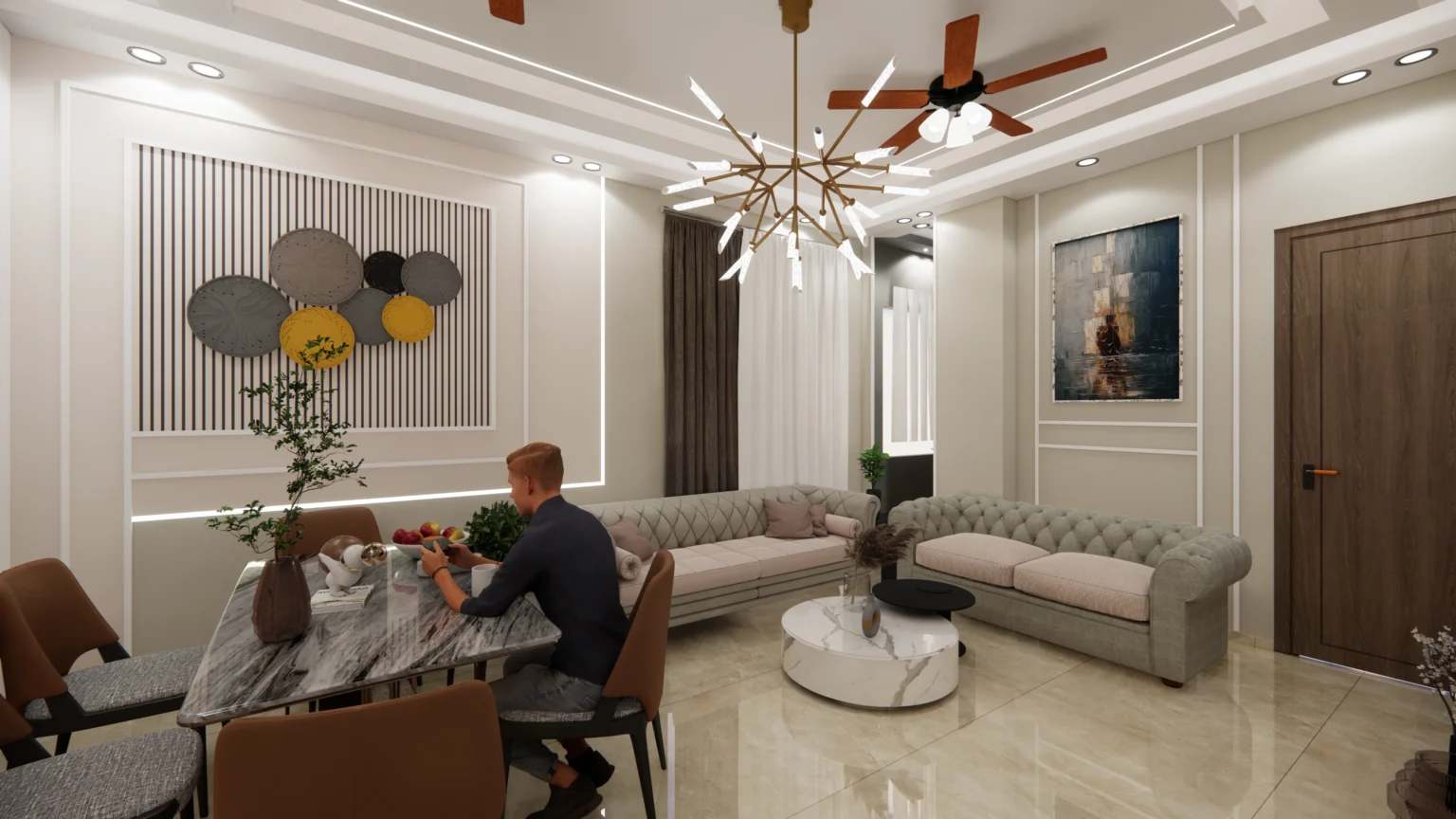 Luxury residential interior by best residential architects and residential architectural designer from architecture firms in delhi ncr