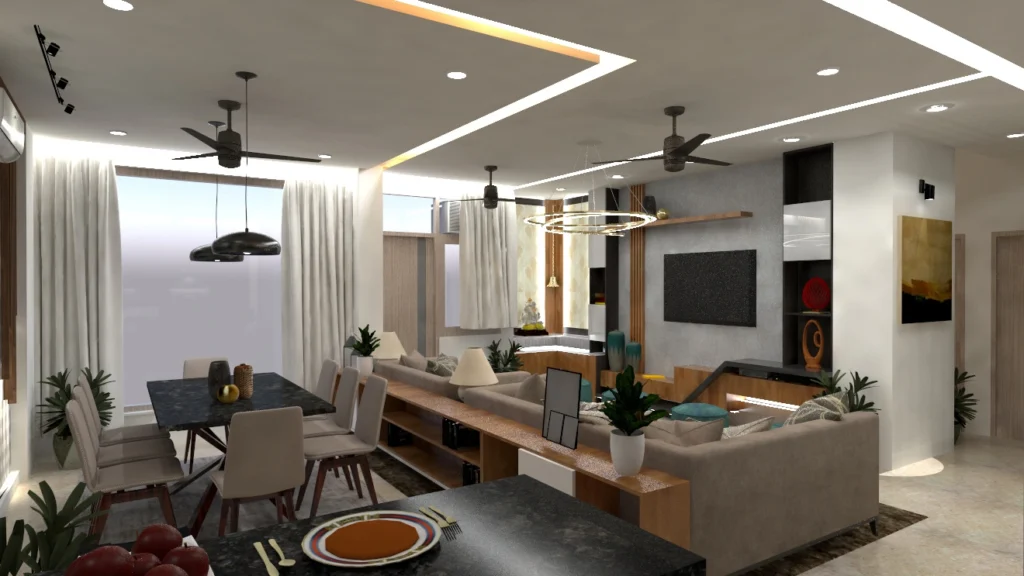 Luxury formal seating area designed by best interior designers near me in delhi