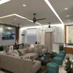 Contemporary living room seating by residential interior designers near me