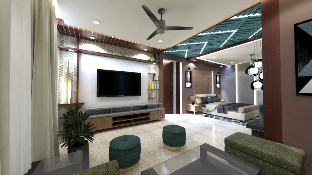 Modern residential interior design by delhi based architects and home interior designer near me